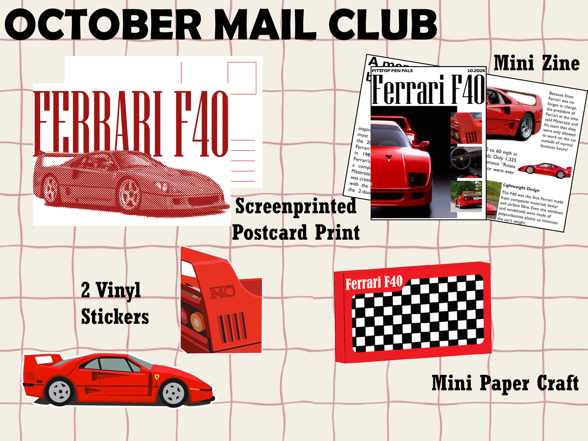Pitstop Pen Pals Mail Club